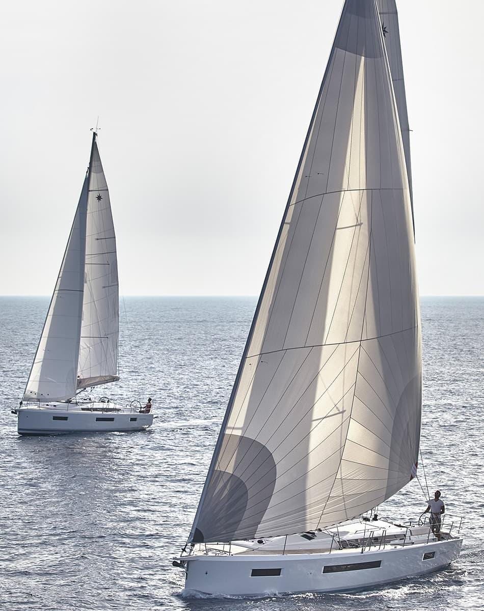 A Jeanneau Sun Odyssey under sail
