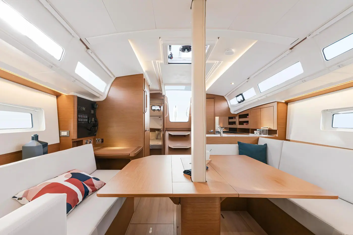 Aboard a new Jeanneau, at the helm